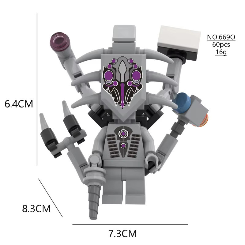 Hot Toys Skibidi Toilet DJ Upgrade Kriegsbeschädigte Skibidi Toilettenmann Figuren, Einzelfigur - Bild 2
