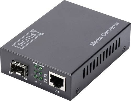 Digitus DN-82130 Gigabit Medienkonverter RJ-45 auf SFP Open Slot in Schwarz - Bild 1