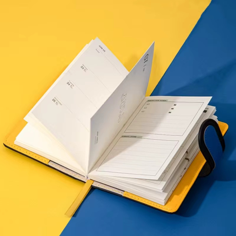 2026 A7-Taschenplaner Daily Tagesorganisator in Gelb mit minimalistischem Design und Effizienzlayout - Bild 3