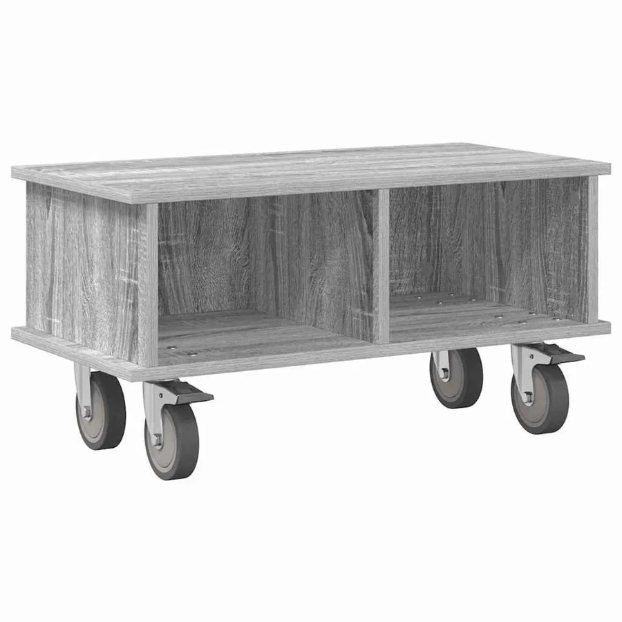 vidaXL TV-Ständer Modern in Grau mit Rollen, B/T/H: 68,5 x 35 x 35 cm - Bild 2