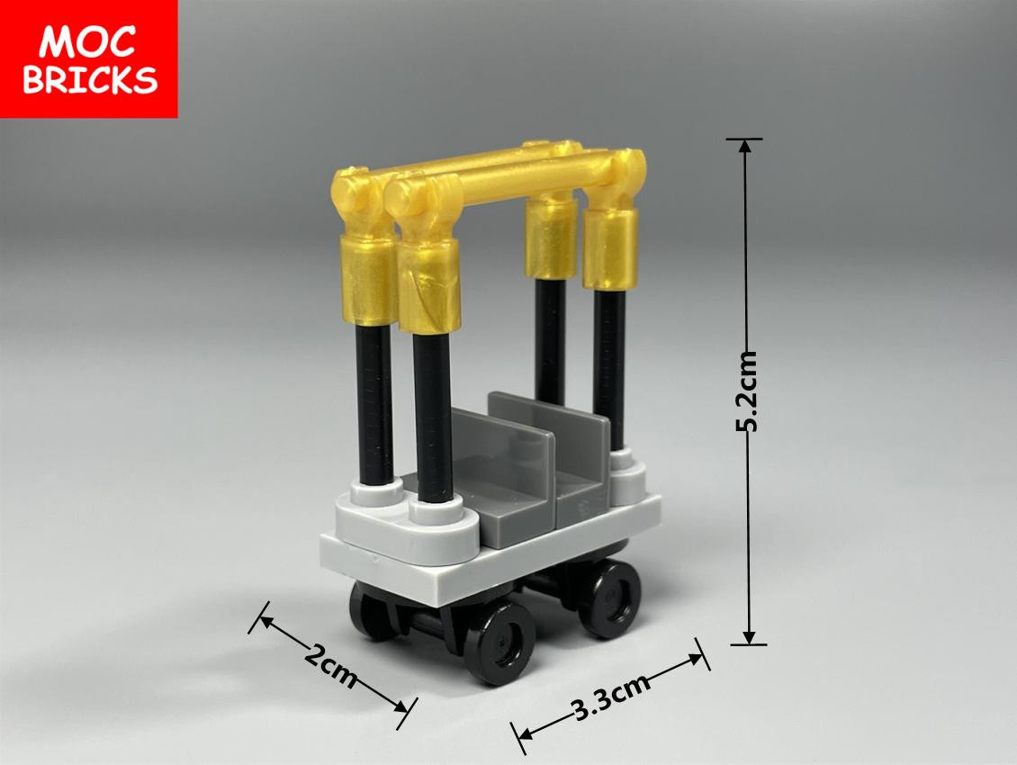 Yiran toy Hotel Gepäckwagen Karren Tasche Bausteine schwarz - Bild 1