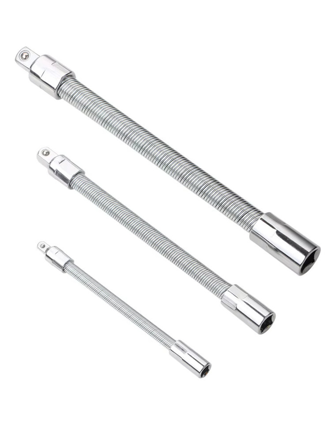 Flexible Verlängerungsstange für Steckschlüssel Scimaker, Universal Wellenatz mit 1/4 Zoll Antrieb, Farbe: Silber - Bild 6