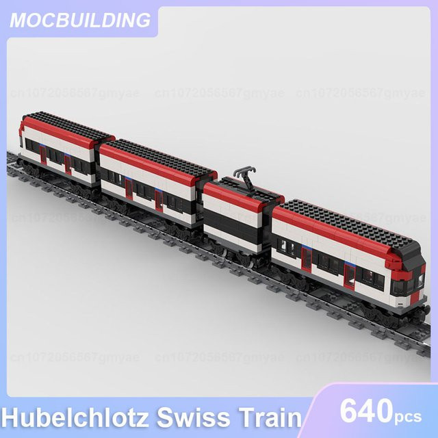 MOCBUILDING Hubelchlotz Schweizer Zug SBB RaBe 520 Seetaler, Bausteine, DIY Montieren - Bild 1