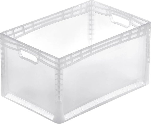 PROREGAL Eurobehälter LightLine Transportbox transparent mit offenem Griff, H x B x T: 32 x 40 x 60 cm - Bild 1