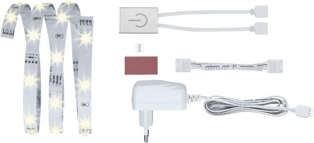 Paulmann YourLED ECO LED-Streifen-Komplettset mit Touch Switch, Warmweiß, 1 m, Weiß - Bild 1