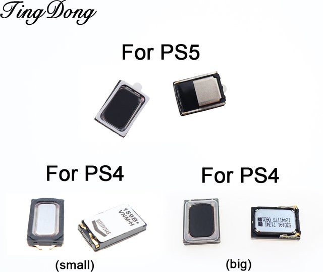 TingDong Ersatz-Lautsprecher für PlayStation PS5 und PS4 Controller, Innerer Mittelrahmen Buzzer Reparaturteil, Schwarz - Bild 1