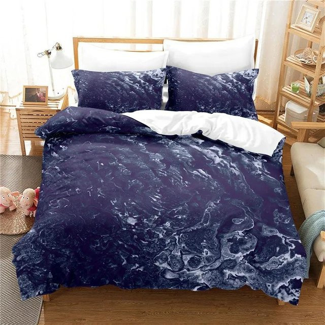 JMG Household Supplies 3D-Bettwäscheset Meereswellen in Blau mit Bettbezug und Kissenbezug, B/H: 135 x 200 cm - Bild 1