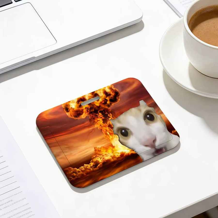 Lustige Katzen-Meme Kunst Schiebe-Kartenhülle aus Kunststoff in Multicolour für Ausweise, Namensschilder und Busfahrkarten - Bild 6