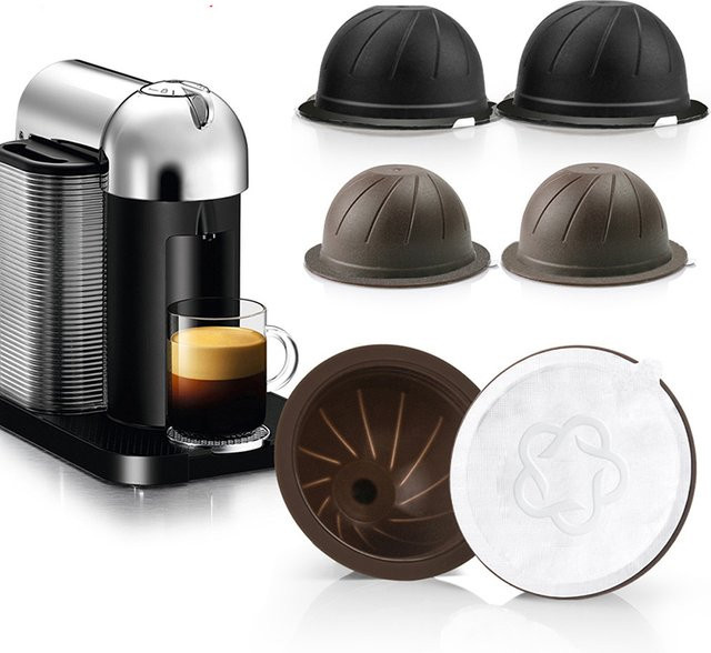 Nachfüllbare Kaffeekapseln für Nespresso Vertuo Line in Schwarz, 1 Stück, 150ml/230ml - Bild 1