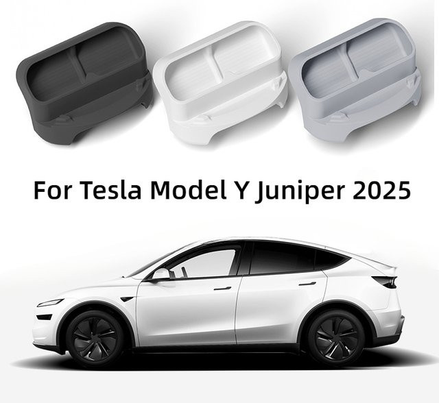 Multifunktionale Silikon-Aufbewahrungsbox für Tesla Model Y/YL Juniper 2025 mit Handyhalterung und Brillenaufbewahrung - Bild 1