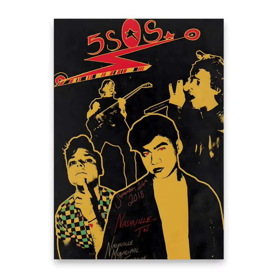 S-Sommer S-SOS Poster Set aus Papier, 5er-Pack, Schwarz, Wanddeko für Wohnzimmer und Café - Bild 7