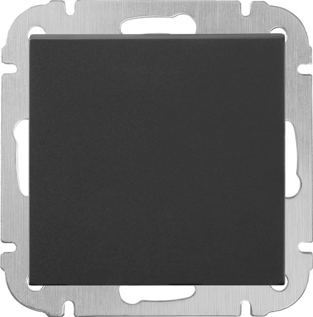 Finnja Schalter Schwarz Matt aus Thermoplast für den Innenbereich IP20 - Bild 1