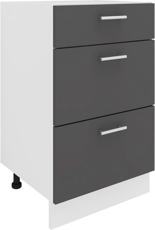 VCM Küchenschrank Esilo in Anthrazit mit Schublade, B/H/T: 50 x 82 x 46 cm - Bild 1