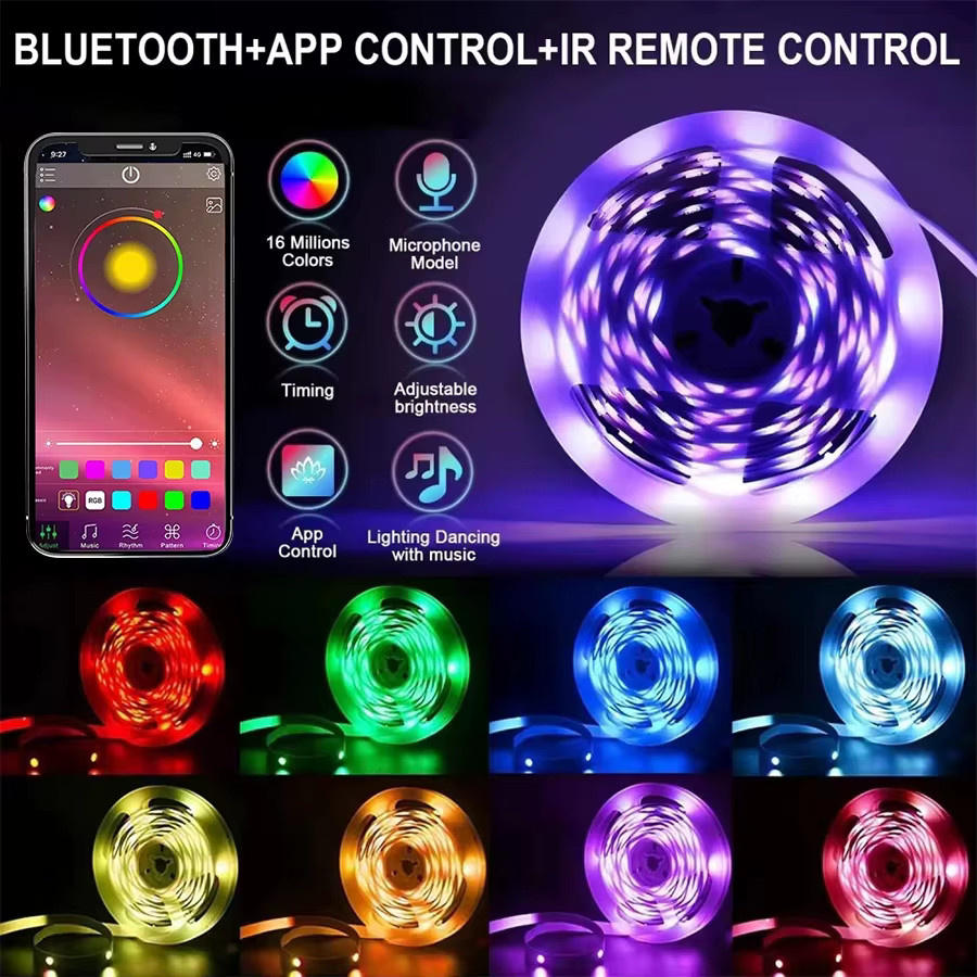 Saimili Smart RGB LED Gaming Licht Streifen mit Musik-Sync und Fernbedienung, USB Multicolor Hintergrundbeleuchtung für TV und Gaming Zimmer - Bild 6