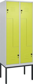 C+P Z-Spind Classic PLUS Garderobenschrank mit 4 Fächern und Sicherheits-Drehriegel, B/T/H: 80 x 50 x 212 cm - Bild 1