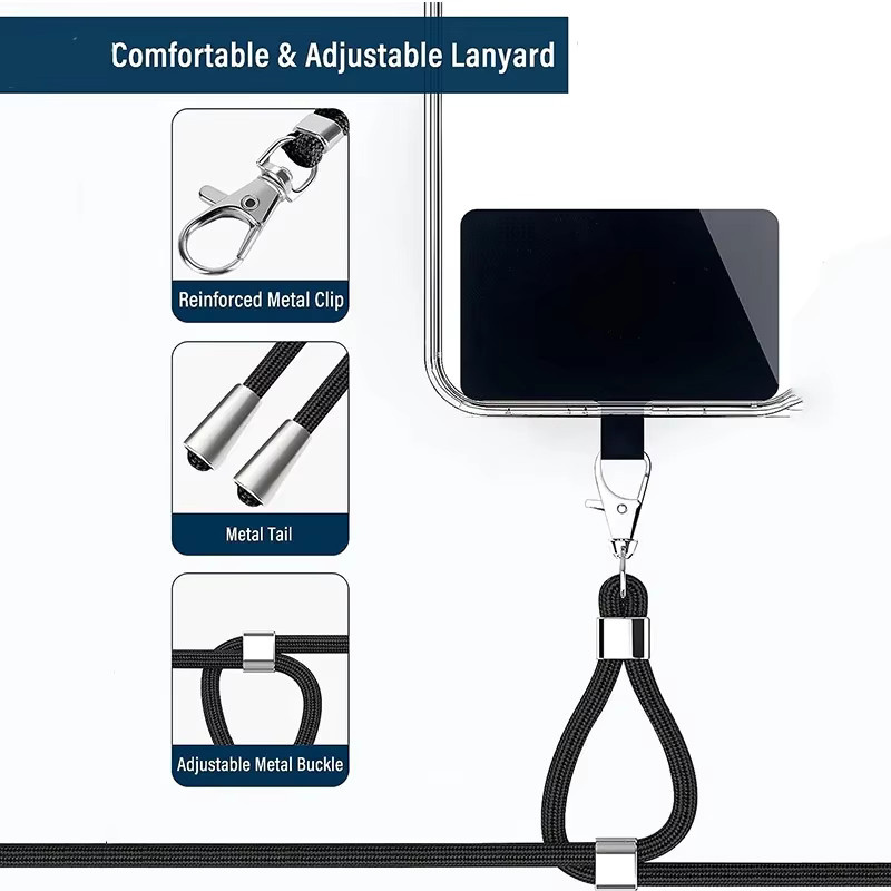 Universell verstellbares Handy-Umhängeband in Orange als Anti-Verlust-Lanyard für dein Mobiltelefon - Bild 4