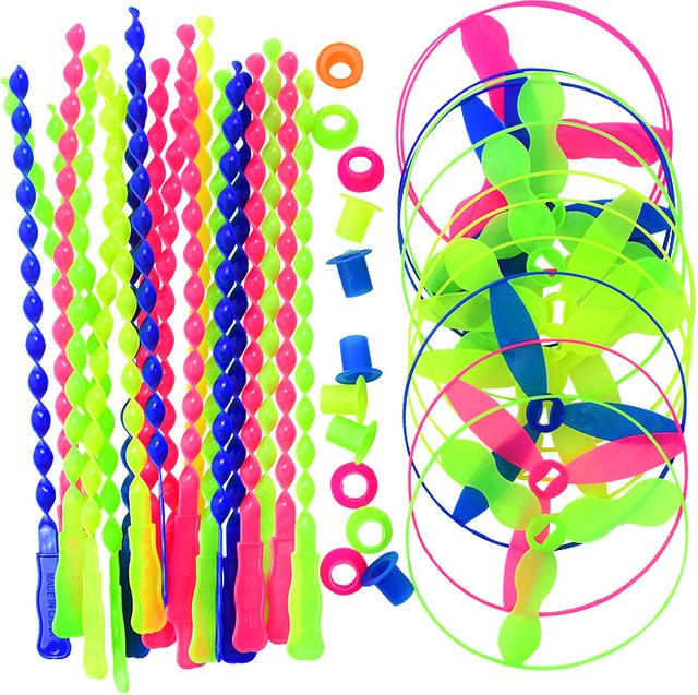 Fliegende Scheiben Spielzeug, Twisty Saucers Helikopter, 10-50 Stück - Bild 1