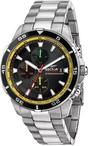 Sector Chronograph, Edelstahl, Quarz, 43 mm, Herren, Schwarz - Bild 1
