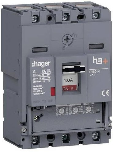 Hager HNS100GC Leitungsschutzschalter MCB grau - Bild 1