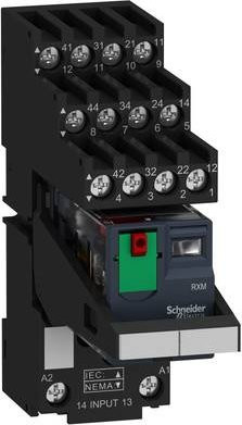 Schneider Electric Miniaturrelais RXM4AB1B7PVS in Schwarz, 30 Stück - Bild 1