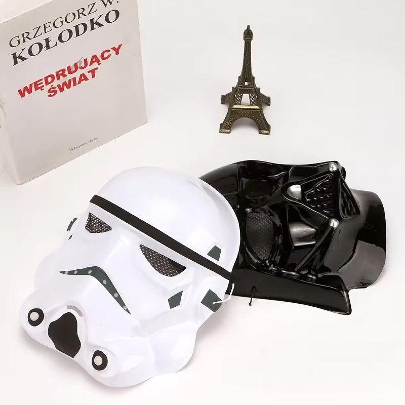 Star Wars Klonkrieger-Version, Filmfigur-Cosplay-Maske, schwarz-weiß - Bild 1