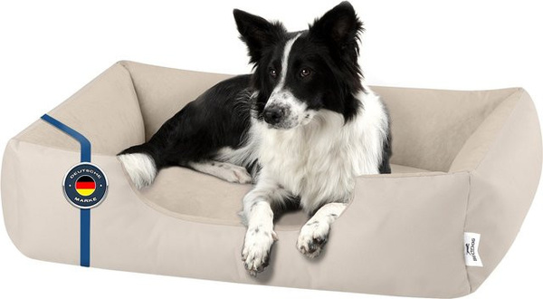BedDog Hundebett ZARA Hundekissen als Hundesofa mit waschbarem Bezug in Beige