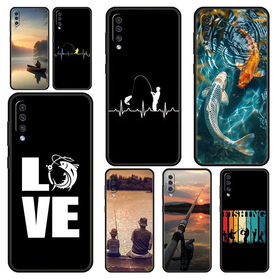 Samsung Handyhülle mit Karpfen Angler Motiv für verschiedene Modelle wie A54 A52 A24 A14 A50 A70 A10 A30 A40 A20S A20E A06 A12 A22 A34 A42 A32 5G A04s A16 - Bild 3