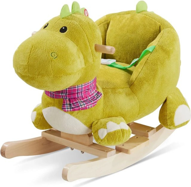 Tectake Schaukeltier Dinosaurier mit Soundeffekt Grün - Bild 1