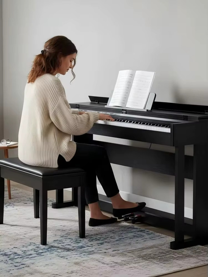 MUSTAR Digitalpiano mit 88 Tasten und Hammermechanik in Schwarz Holzoptik inklusive 3 Pedalen als E-Piano Set für Anfänger - Bild 7