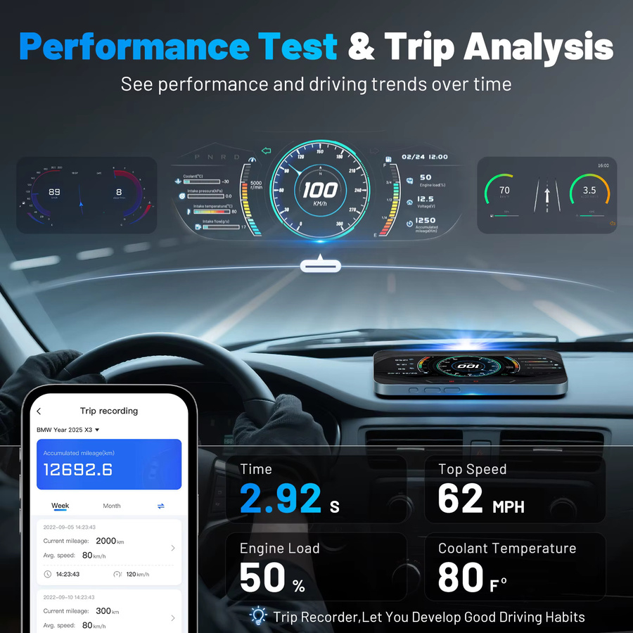 XTOOL Advancer AD20 Pro Bluetooth OBD2-Scanner Diagnosegerät in Schwarz mit System-Scan, Motorprüfung und Öl-Reset - Bild 3