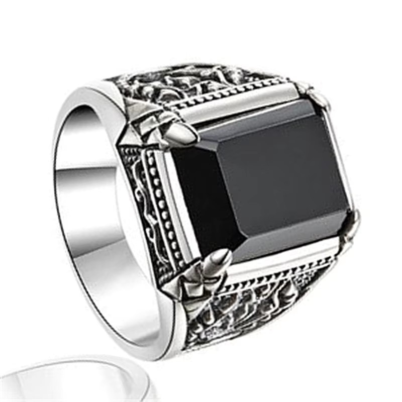 SAY Ring 925 Silber, Vintage, Kristall, Unisex - Bild 2