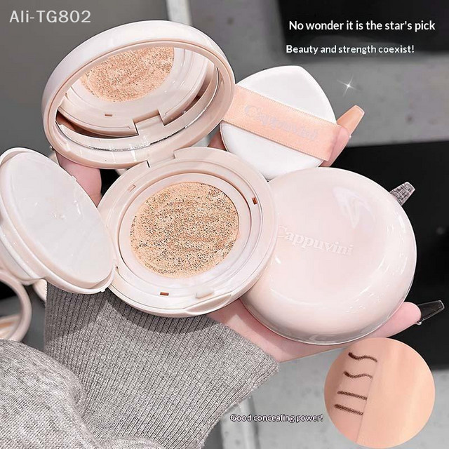 Cappuvini Air Cushion BB Cream Foundation, #02 Pink-toned Fair, Glänzend - Bild 1
