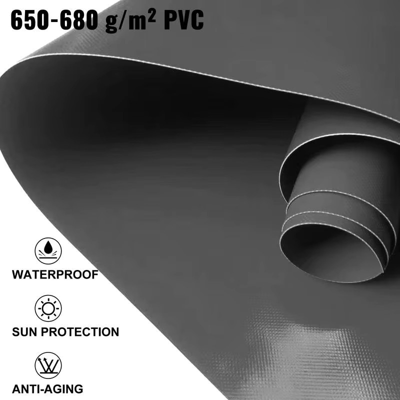 Runde PVC-Poolabdeckung für die Winterabdeckung in Schwarz, Durchmesser: 400 cm - Bild 3