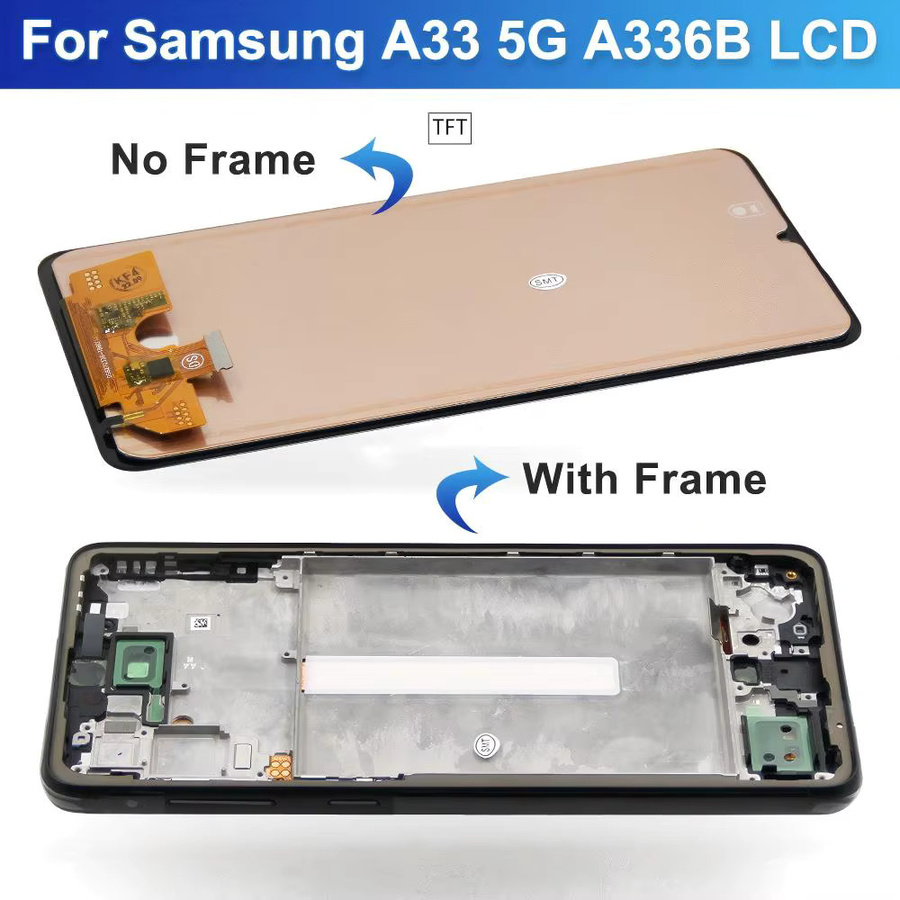 Samsung Galaxy A33 5G AMOLED LCD Display mit Touchscreen Digitizer Montage und Rahmen in Schwarz, 6,4 Zoll - Bild 3