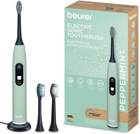 Beurer SC 50 Green Planet Peppermint Elektrische Schallzahnbürste in Hellgrün