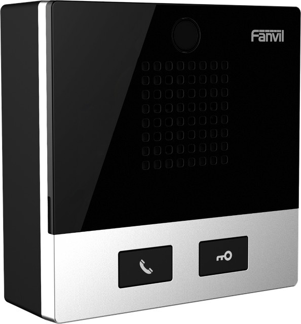 Fanvil I10SD IP-Türstation in Schwarz und Silber mit Ethernet-Anschluss und IP54-Schutzklasse - Bild 1