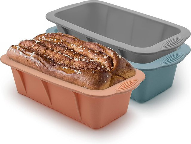 Lmetjma Silikon-Brotform Grau, Antihaft-Kastenform für Brot und Hackbraten, Rechteckig - Bild 1