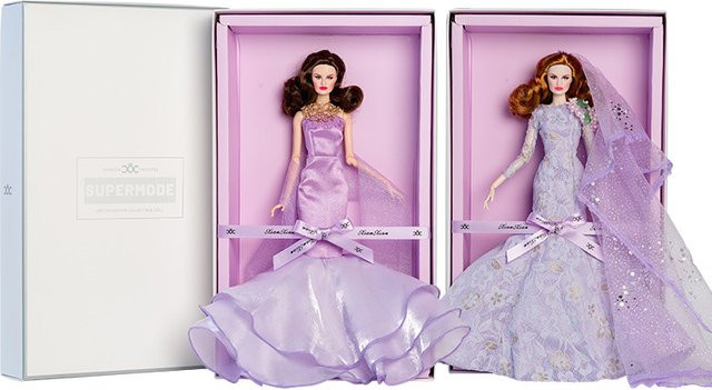 Xianxian Princess Sammler Puppe in Lila mit Prinzessin Kleid und Halter, Höhe: 32 cm - Bild 1