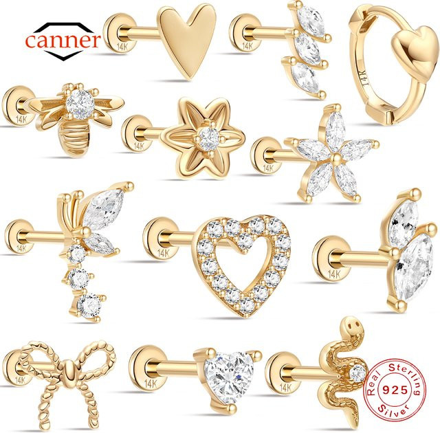 CANNER Ohrring, 14K Gold, Zirkonia, Damen - Bild 1
