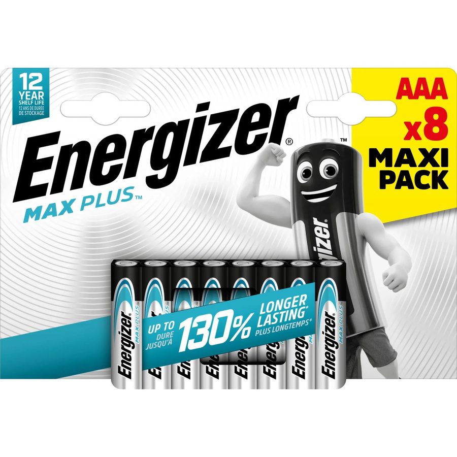 Energizer Alkaline Batterie Max Plus AAA Micro 8 Stück Multicolor - Bild 2
