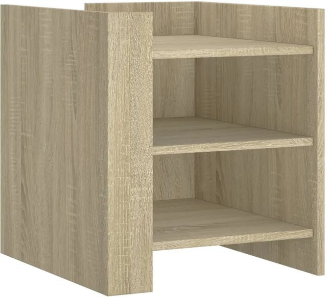 vidaXL Nachttisch aus Holzwerkstoff in Sonoma-Eiche, Farbe Beige/Braun, B/T/H: 50 x 50 x 50 cm - Bild 1