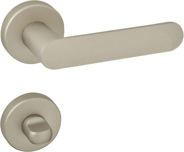 SO-TECH Rosettengarnitur für Bad und WC als Türdrücker aus Aluminium in Edelstahloptik und Silber inklusive Befestigungsmaterial - Bild 1