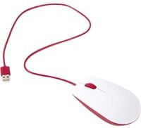 Raspberry Pi Optische USB-Maus in Weiß und Rot mit 3 Tasten - Bild 1