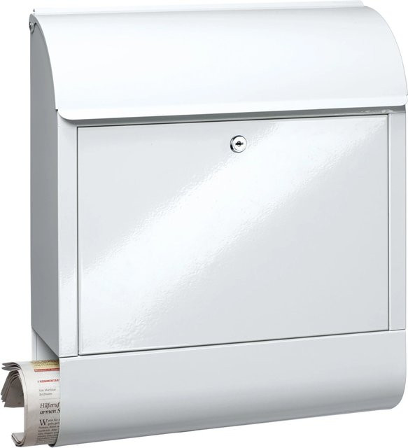 Burg Wächter Briefkasten Scandic 825 W aus Stahl in Weiß, Wandmontage, B: 38,0 cm, H: 46,0 cm, T: 12,5 cm - Bild 1