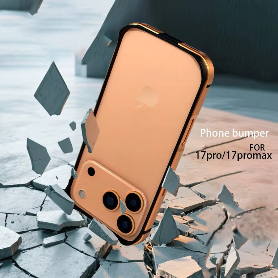 Stoßfeste Aluminiumlegierungs-Metallschutzhülle für Apple iPhone 17 Pro Max und 17 Air in Orange - Bild 3