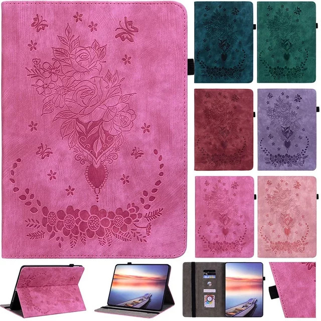 JESSLEI Lederhülle für iPad Air 11, iPad Pro 11 und iPad Mini 6 in Pink - Bild 1