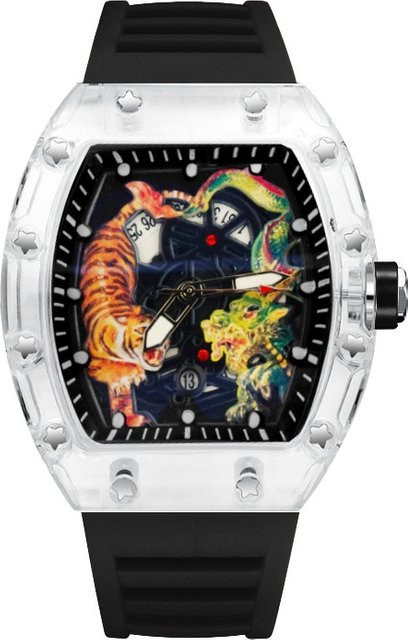 STARPERISH Armbanduhr Quarz, Tonneau-Kunststoffgehäuse, Edelstahl, Herren - Bild 1