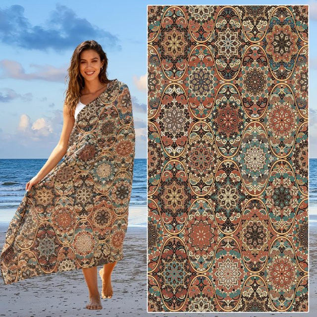 Ka Chen Muxi Mikrofaser Strandtuch mit exklusiven Drucken, schnelltrocknend und saugfähig, B: 30 cm, H: 60 cm - Bild 1
