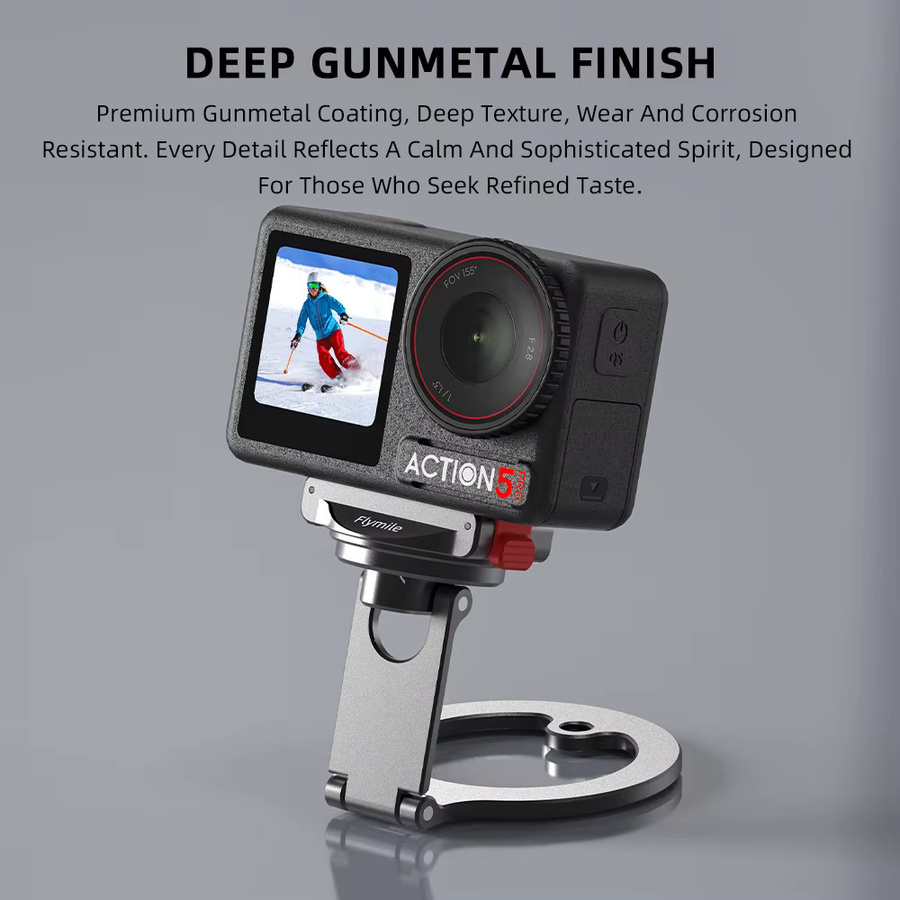 Flymile Magnetische Halterung für DJI Action 5 Pro, 4, 3 und Osmo 360 Schnellverschluss-Halterung für Vlogging und Tischkamera-Zubehör - Bild 2