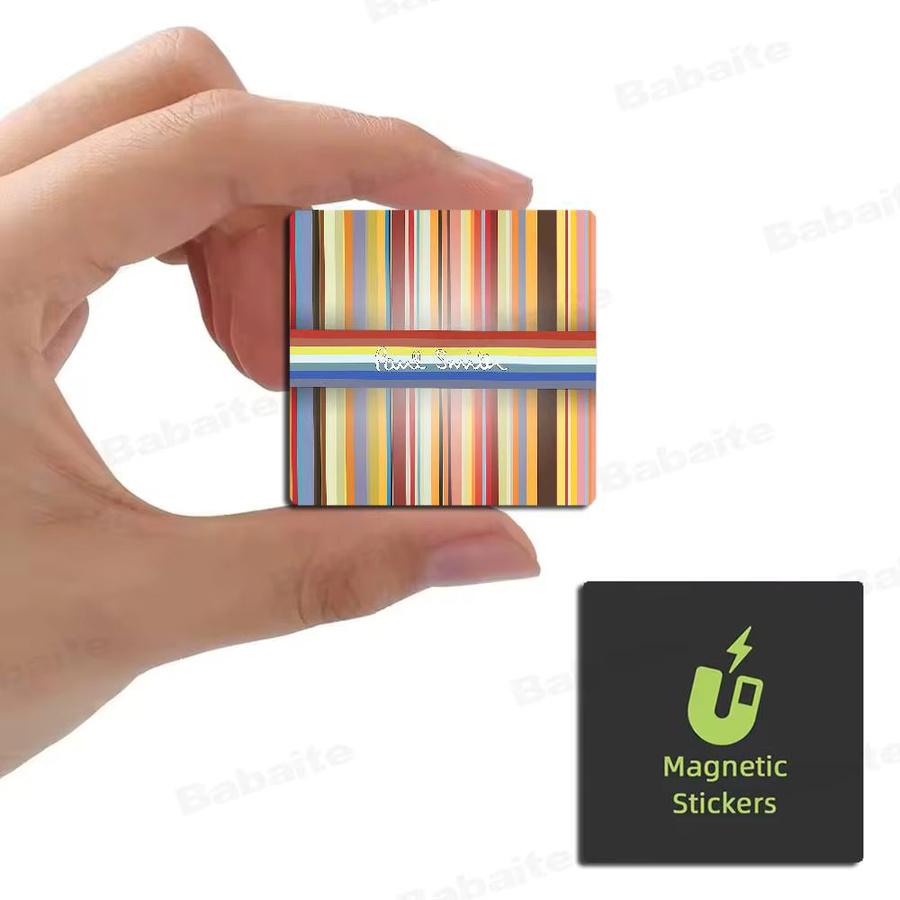 Paul Smith Kühlschrankmagnet mit Logo und gestreiftem Design, personalisierter magnetischer Fotohalter in quadratischer Form - Bild 4